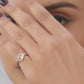925 Sterling Silver Intertwined Teardrop Ring for Women