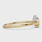 Moissanite Bezel Set Halo Ring in Solid 14KT Yellow Gold | Nakrani Gold Hallmark Quality