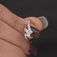 Stunning 925 Sterling Silver Heart Bypass Ring for Women