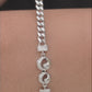 925 Sterling Silver Adjustable Bracelet for Women American Diamond Cubic Zirconia Curb Chain