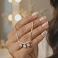 14K Rose Gold Lab Grown Diamond 3-Stone Pendant Necklace