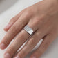 925 Sterling Silver Men's Ring Moissanite Diamond Geometric Signet Band Luxury
