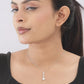 Silver Chain Pendant for Women American Diamond Three Stone Chain
