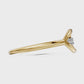 18KT Yellow Gold Moissanite Designer Ring - BIS Hallmarked Nakrani Gold