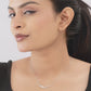 Elegant 925 Silver Bow Diamond Chain Necklace