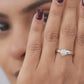925 Sterling Silver Ring for Women Round Cut American Diamond Solitaire Band Gift