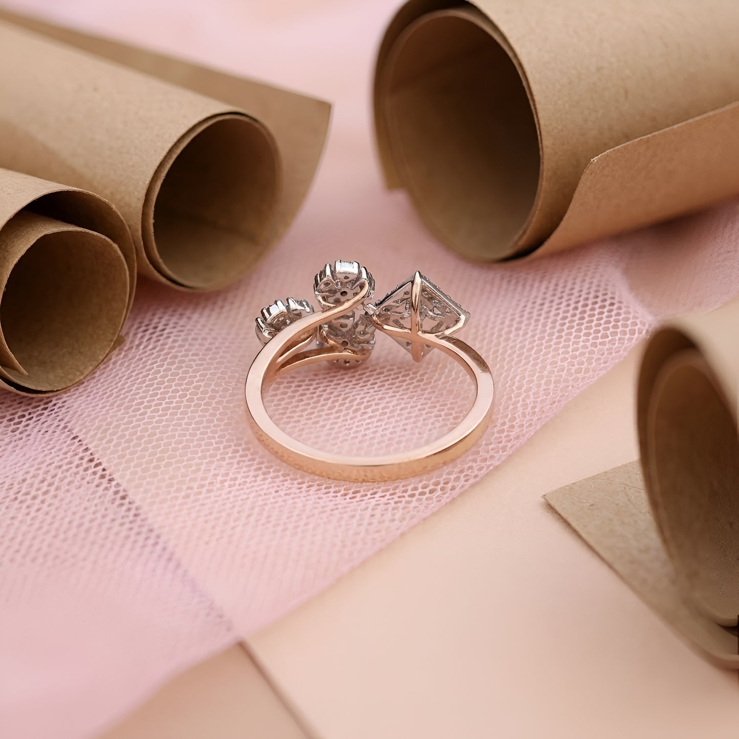 Stunning Lab-Grown Diamond Floral Ladies Ring