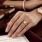 Luxury Rose Gold Ladies Ring with Lab-Grown Diamond – Floral Halo Design