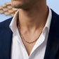 18KT Rose Gold Men Chain with American Diamonds – Elegant Design