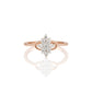 Elegant Rose Gold Lab-Grown Diamond Ladies Ring – Vintage Cluster Design