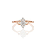 Elegant Rose Gold Lab-Grown Diamond Ladies Ring – Vintage Cluster Design