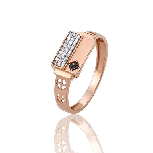 Men’s Gold Ring with Moissanite diamonds