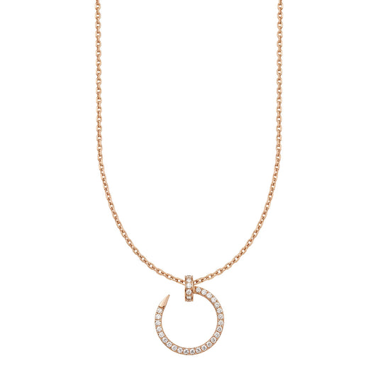 Exquisite Rose Gold chain with Lab-Grown Diamond Pendant