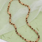 Exquisite Rose Gold Rudraksha Necklace with Intricate Filigree Cylinders