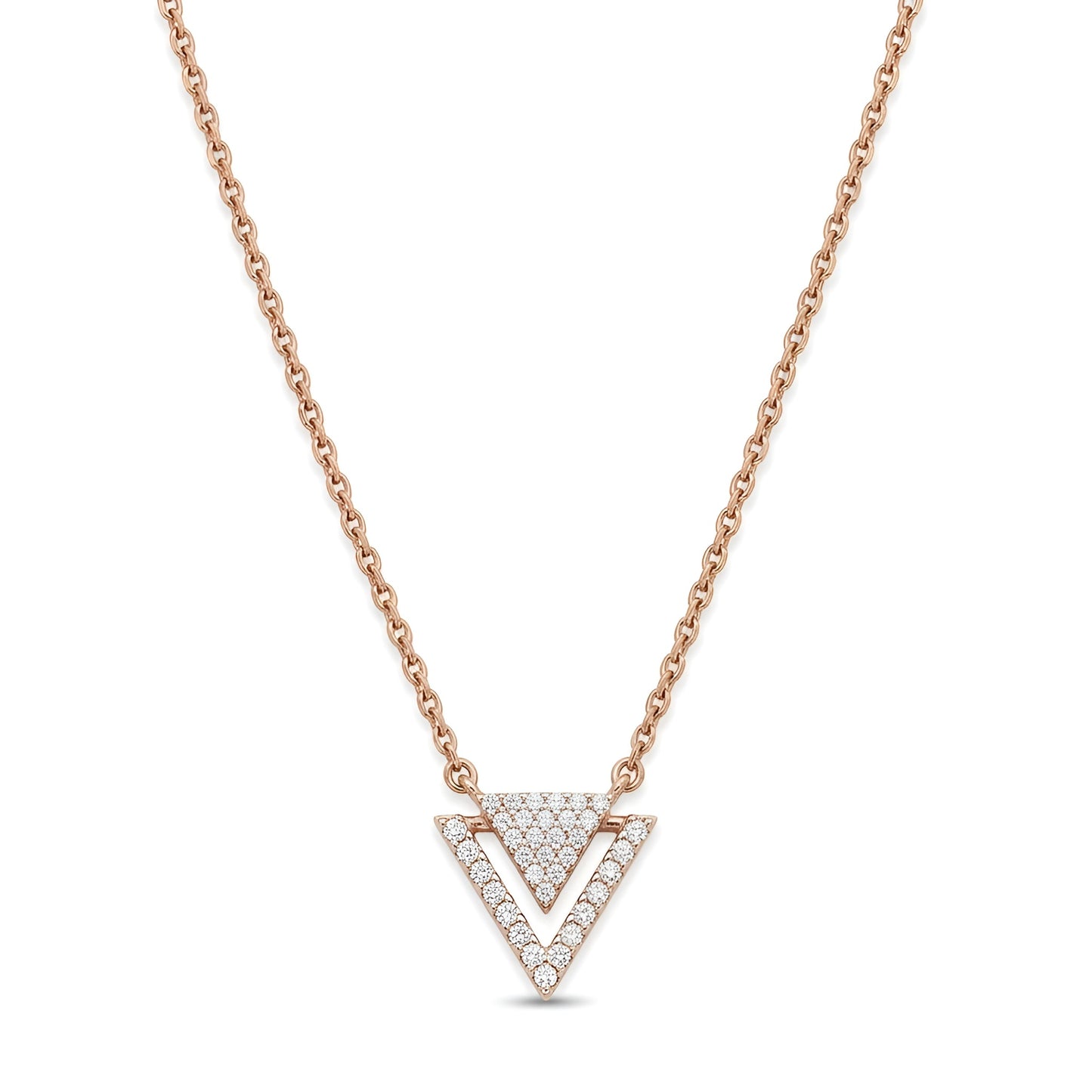 Exquisite Geometric Pendant Necklace with Lab-Grown Diamonds | Modern Elegance