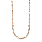 18KT Rose Gold Men Chain with American Diamonds – Elegant Design