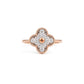 Elegant Rose Gold Flower Ring with Lab-Grown Diamonds – Delicate & Ethical Beauty