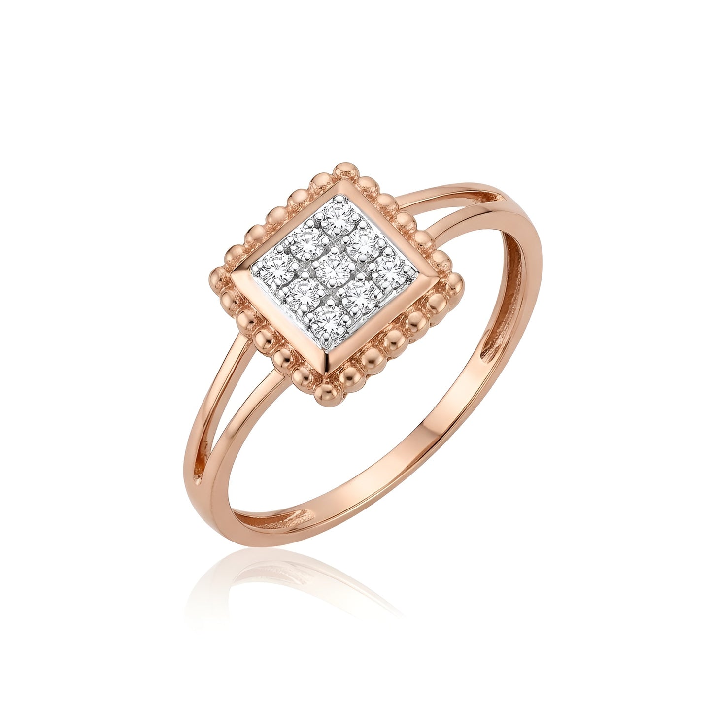 Square Halo American Diamond Ring