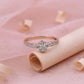 Elegant Rose Gold American Diamond Ladies Ring – Sparkling Cluster Design