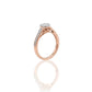 Stunning Rose Gold Engagement Ring with Lab-Grown Diamonds – Elegant Cluster Design