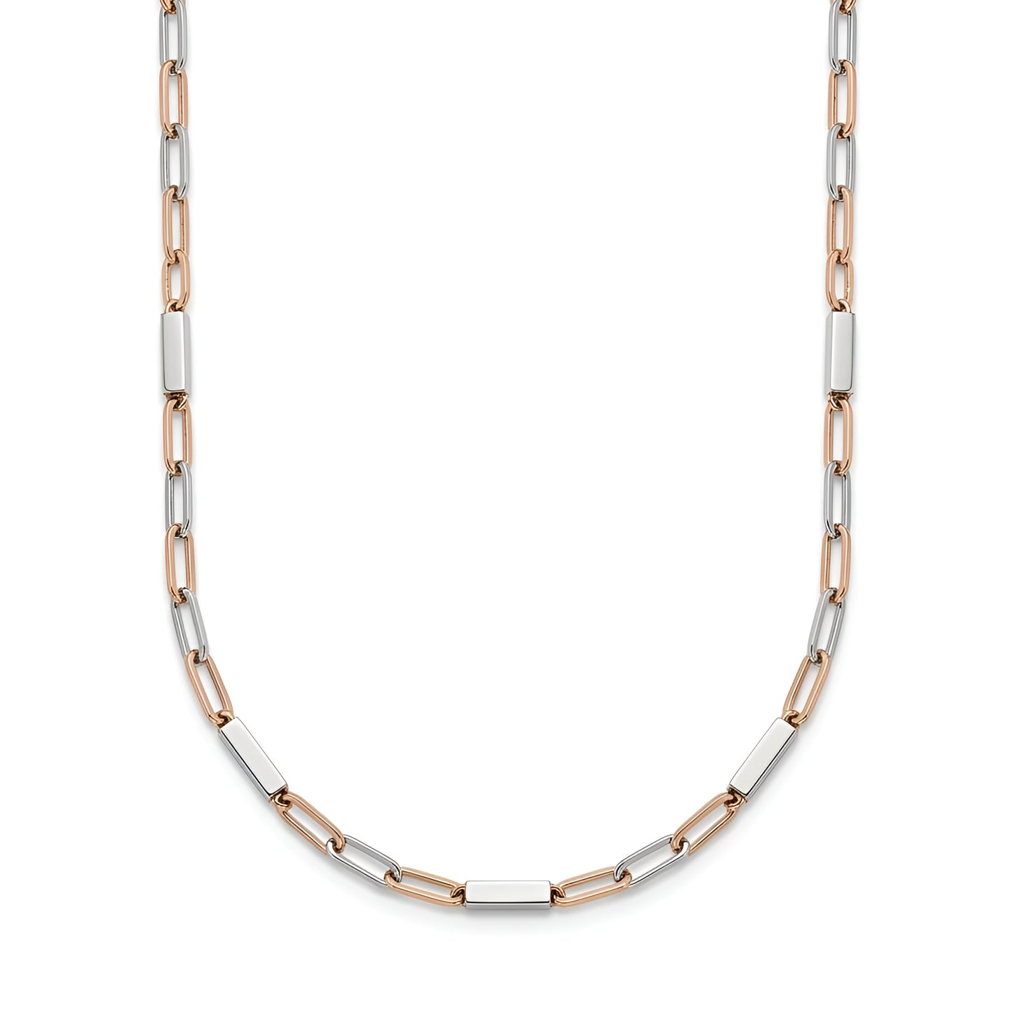 Luxari 18kt Rose Gold Chain with White Rhodium – Elegant & Modern Design