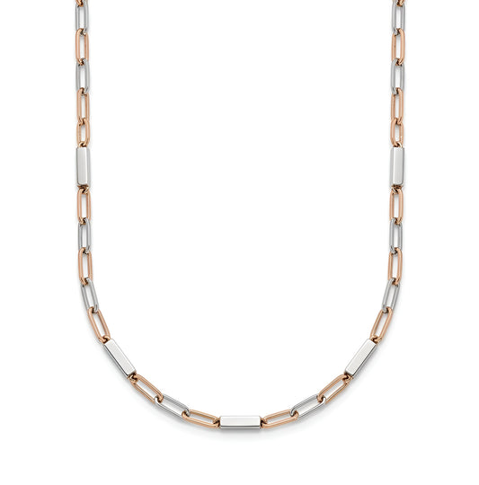 Luxari 18kt Rose Gold Chain with White Rhodium – Elegant & Modern Design