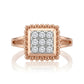 Square Halo American Diamond Ring