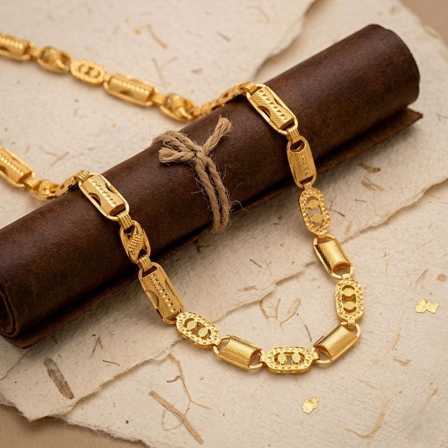 22KT 916 Yellow Gold Chain Necklace – Elegant Traditional Design – Authentic