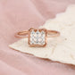 Elegant Lab-Grown Diamond Cushion Square Ladies Ring – Rose Gold Finish