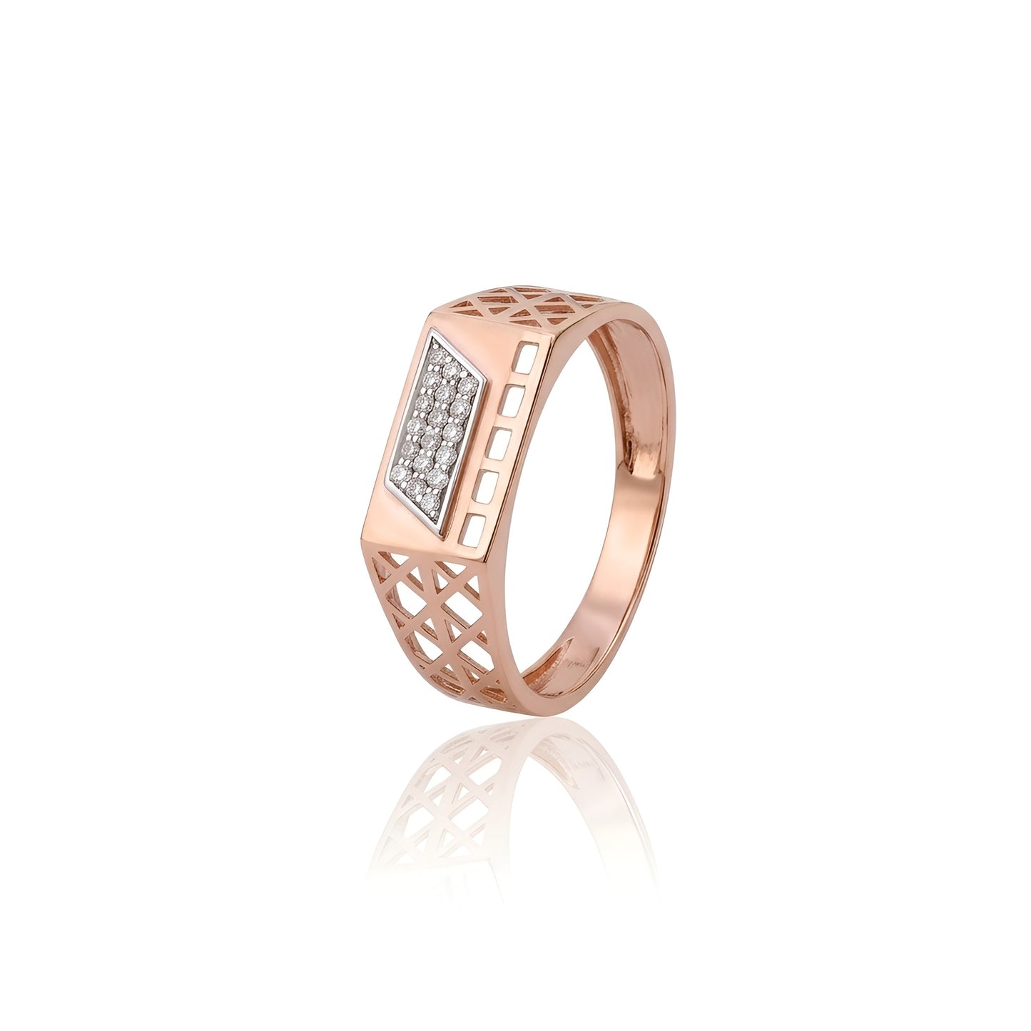 Moissanite Men's Rose Gold  Ring