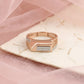 Men's Moissanite Diamond Ring – Modern V-Shape Design
