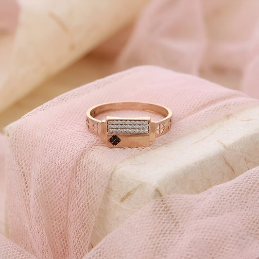 Men’s Gold Ring with Moissanite diamonds