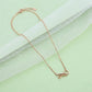 Elegant ROSE Gold Necklace with Diamonds