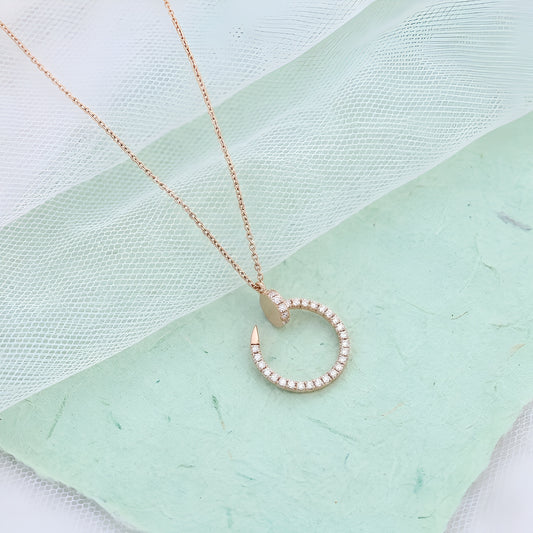 Exquisite Rose Gold chain with Lab-Grown Diamond Pendant