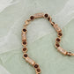 Exquisite Rose Gold Rudraksha Necklace with Intricate Filigree Cylinders