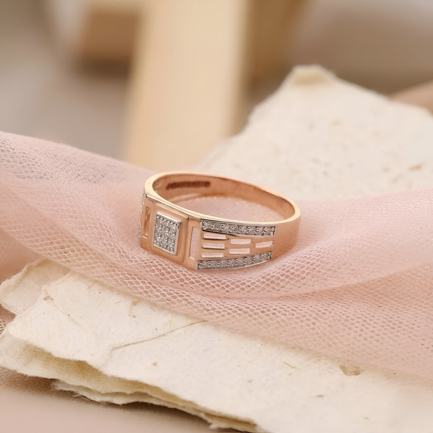 Moissanite Men's Diamond Ring