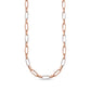 Elegant 18K Rose Gold Chain Necklace – Modern Link Design