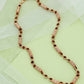 Exquisite Rose Gold Rudraksha Necklace with Intricate Filigree Cylinders