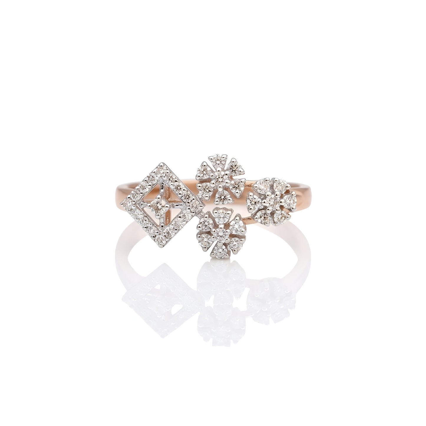 Stunning Lab-Grown Diamond Floral Ladies Ring