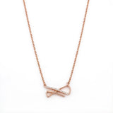Elegant ROSE Gold Necklace with Diamonds