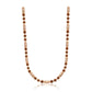 Exquisite Rose Gold Rudraksha Necklace with Intricate Filigree Cylinders